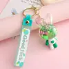 Llavero de Conejo Grande de Acrílico con Bolas de Burbujas Rellenas de Aceite y Arena Líquida Kiki Colgante para Bolso Figura de Coche de Dibujos Animados Regalo