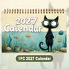 Calendario superventas transfronterizo 2027, doble uso para colgar en la pared, 12 ilustraciones para diferentes meses, suministro directo del fabricante