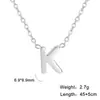 Collar de Acero Inoxidable 304 con Colgante Pequeño Soldado de 26 Letras Chapado en Oro Real de 18 Quilates, No se Desvanece, Joyería de Venta Caliente