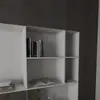 Fábrica de guarda-roupas sob medida para casa inteira em Moganshan, painel ecológico, porta de armário de vidro minimalista, porta a porta para armário de teto, aparador