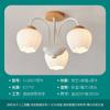 Lámpara de araña para sala de estar, tronco de madera nórdico, orquídea Suzuki, lámpara para comedor, lámpara para dormitorio, simple, moderna, color crema, estilo francés, lámpara para pasillo