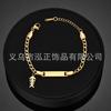 Comercio Exterior Transfronterizo Pulsera Infantil de Acero Inoxidable DIY Grabado Personalizado Pulsera Larga de Barra con Colgante de Corona para Niños