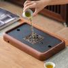 Nueva bandeja de té china para el hogar, bandeja de pizarra para remojo en seco, bandeja de té de madera maciza, mesa de té para secado, juego de té de kung fu pequeño