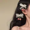 Sueños Dulces de Primavera 2026 Nuevo Pasador para el Cabello con Lazo y Encaje de Cereza Ambiente Dulce Pinza Lateral Horquilla para Mujer