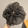 Scrunchie lenço quadrado estilo pastoral francês para meninas e crianças, elástico de cabelo doce com laço para coques, acessório de cabelo