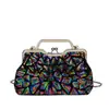 Novo Modelo de Bolsa 2026 Primavera Nova Moda Bolsa Concha com Fecho de Clipe Bolsa de Mão Feminina Corrente Lantejoula Bolsa Transversal de Noite