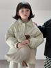 [Venta de Liquidación] Nuevo Estilo Invierno 2025 Camisa Acolchada Casual de Color Sólido para Niños Niñas Camisa Cálida de Algodón