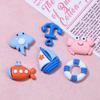Accesorios de resina con dibujos de animales del océano, hechos a mano, con gel de crema, pinzas para el cabello, material de joyería para refrigerador, venta al por mayor