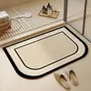 Alfombrilla de Baño Transfronteriza, Alfombrilla de Baño Absorbente de Agua Antideslizante, Alfombrilla de Tierra de Diatomeas para Puerta de Inodoro, Alfombrilla de Piso Fácil de Limpiar de Secado Rápido
