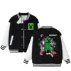 Chaqueta Infantil de Minecraft Uniforme de Béisbol Accesorios para Niños del Juego Ropa de Primavera y Otoño para Niñas Estilo Americano Ropa de Primavera y Otoño