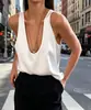2026 Verano Nuevo Color Sólido Satén Cuello U Sin Mangas Camiseta Europea y Americana Versátil Estilo Urbano Camiseta sin Mangas al por Mayor para Mujer