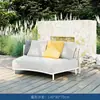 Sofá Curvo para Pátio de Vila ao Ar Livre Conjunto de Móveis de Rattan para Jardim de Terraço Sofá à Prova d'Água e Resistente ao Sol para Hotel e Pousada