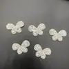 Mariposa de Perla con Pedrería Accesorios de Joyería Accesorios para Ropa No Tejida Accesorios para el Cabello Pegatinas de Tela con Pedrería y Perlas