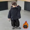 Chaqueta Acolchada para Niños 2026 Nuevo Otoño Invierno Ropa de Invierno para Niños Doble Algodón Engrosado Ropa de Algodón Ropa de Invierno Cálida para Bebés con Capucha