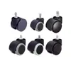 Fabricantes producen rueda giratoria universal negra de nylon de 2 pulgadas clase grande para silla giratoria de escritorio silla de oficina rueda universal