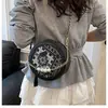 Bolsos de Diseño Nicho para Mujer Primavera y Verano Versátil 2025 Nueva Moda Cadena Hombro Cruzado Bolso Redondo Pequeño Estilo Coreano