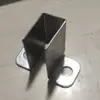 Acessórios para Guarda-Corpo de Aço Zincado, Conector em U para Tubo Quadrado, Tampão Interno, Suporte de Pilar para Tubo Quadrado Fixo em U, Estrutura em U