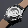 Reloj Mecánico Semi-Automático Winner para Hombre, Casual de Negocios, Calado, Incrustado con Diamantes, Calendario, Venta al por Mayor, Blanco