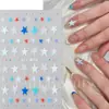 Belleza Completa Transfronteriza Nuevas Pegatinas para Uñas Dulces Rayas Dopamina Estrellas de Cinco Puntas Pegatinas para Uñas de Estrella de Cinco Puntas