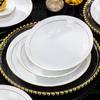 Jingdezhen porcelana branca de alta qualidade louça de luxo conjunto de tigelas e pauzinhos presentes para o lar atacado pratos e travessas de cerâmica presentes corporativos