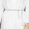 Cadena de cintura de metal para mujer, moderna, de alta calidad, con decoración de diamantes de imitación, cadena para falda que combina con todo, cinturón de estudiante retro