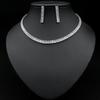 Collar, pendientes, cadena y pulsera de circonitas para mujer, accesorios de boda, novedad transfronteriza de AliExpress y Amazon.