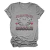 Europeo y Americano Nuevo Día de San Valentín Personalizado Manga Corta si Tuviera Sentimientos Versátil Cuello Redondo Trendy Camiseta