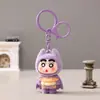 Llavero Colgante de Gatito Negro Flocado Lindo, Figura de Gato de Moda, Llavero para Mochila, Regalo de Máquina de Peluches
