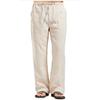 Pantalones para Hombre Transfronterizos 2025 Pantalones de Algodón y Lino Talla Grande para Hombre Listos para Usar Transpirables Absorbentes de Sudor Pantalones Básicos Casuales de Pierna Ancha