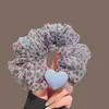 Goma para el pelo con estampado de leopardo en forma de corazón azul para mujer, nuevo modelo 2026, cuerda para el pelo de alta elasticidad para coletas y moños, accesorio para el pelo