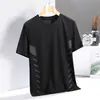 Venta Directa de Fábrica Ropa de Trabajo para Hombre Barata Holgada Talla Grande Malla Transpirable Casual Deportiva Camiseta de Manga Corta