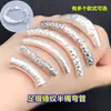 Plata de Ley s999 Textura Martillada Carácter Fu Pata de Gato Media Pulsera Tubo Curvo Cristal Wenwan Cuerda Trenzada para Mano Collar Accesorios Hechos a Mano DIY