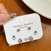 Pendientes Exquisitos y Pequeños de Cruz Diamante Azul Marino Aguja de Plata para Mujer Diseño de Nicho K Blanco Pendientes Sencillos de Amor