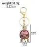 Llavero de tortuga pequeña con incrustaciones de diamantes para coche para mujer, lindo colgante para bolso, llavero de metal, regalo de comercio exterior transfronterizo al por mayor