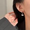 Selección de arte, nuevos pendientes de flores de estilo, pendientes de flores pequeñas de colores de estilo rojo neto, pendientes únicos de nicho, pendientes de flores exquisitos