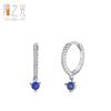 Pendientes colgantes de zafiro azul en plata de ley 925 francesa, de alta calidad, con un diseño de nicho exquisito y llamativo. Elegantes joyas para las orejas.