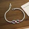 Pulseira Fashion Colorida de Zircônia Estilo Vintage, Joia Única de Nicho, Dropshipping Disponível S8419