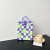 Bolsa de Celular Estilo Ins de Alta Qualidade, Bolsa de Tricô de Grande Capacidade, Bolsa de Ombro Transversal Versátil de Nicho, Bolsa de Mão Fashion de Desenho Animado