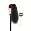 Peluca de Cola de Caballo Sintética Personalizada para Amazon, Estilo Europeo y Americano Fibra Sintética Cabello Largo Naturalmente Rizado Cola de Caballo Sintética