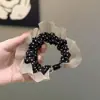 Elegante Lazo para el Cabello de Malla con Volantes de Lunares para Niñas, Nueva Banda Elástica de Alta Elasticidad para Cola de Caballo, Cuerda de Cabello de Goma Duradera