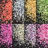 Lantejoulas de unha de fábrica alto brilho espelho prata coloridas PET material solúvel Artesanato de Natal joias impressão fluxo cânhamo