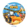 Nuevos Productos Transfronterizos, Vehículos de Ingeniería de la Fuerza Aérea Temáticos de Transporte, Vajilla Festiva, Platos de Papel Desechables para Fiesta de Cumpleaños en Stock
