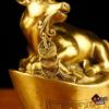 Ornamentos de vaca Yuanbao de latão puro, vaca de bronze, vaca do zodíaco, vaca Ruyi Yuanbao, decorações de escritório, móveis para casa, atacado