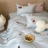 Conjunto de 4 Peças 100S Cetim Algodão Puro Algodão de Fibra Longa Rosa Conjunto de 3 Peças Algodão Puro Capa de Edredom Lençol de Cama Conjunto de Roupa de Cama