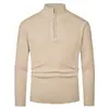 Suéter tipo polo de punto para hombre con media cremallera, estilo europeo y americano, cálido, casual, de manga larga, para otoño e invierno, Amazon transfronterizo