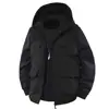 Colete masculino de algodão outono e inverno transfronteiriço, forrado com fleece e espessado, colete de trabalho com capuz e múltiplos bolsos, gola alta, colete masculino moderno para atividades ao ar livre