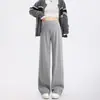 Calça de maternidade que não aperta a barriga, adequada para primavera e outono, novo estilo 2026, calça comprida, plus size, para baixinhas, calça macia de perna larga