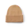 Gorro de Invierno Grueso de Punto de Doble Capa Color Sólido Unisex para Frío Cara Pequeña Grande Circunferencia de la Cabeza Lana Importada Gorro de Otoño/Invierno Transfronterizo