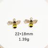 Joyería DIY directa de fábrica, mariposa, abeja, perla, diamante, accesorios de aleación, llavero, collar, pulsera