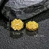 Plata S925 Chapada en Oro Incrustada Pequeño Diamante Flor Ruyi Agujero Pasante Pequeños Accesorios DIY Moda Nuevo Chinoiserie Lujo Accesible Accesorios para Combinar